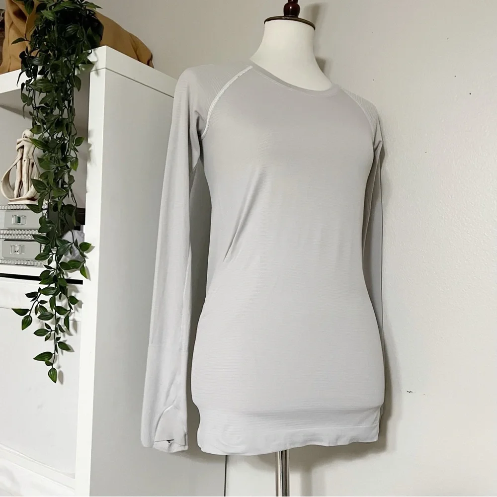 Lululemon Swiftly Tech Shirt Long Sleeve‎ Sports Gray Size 6